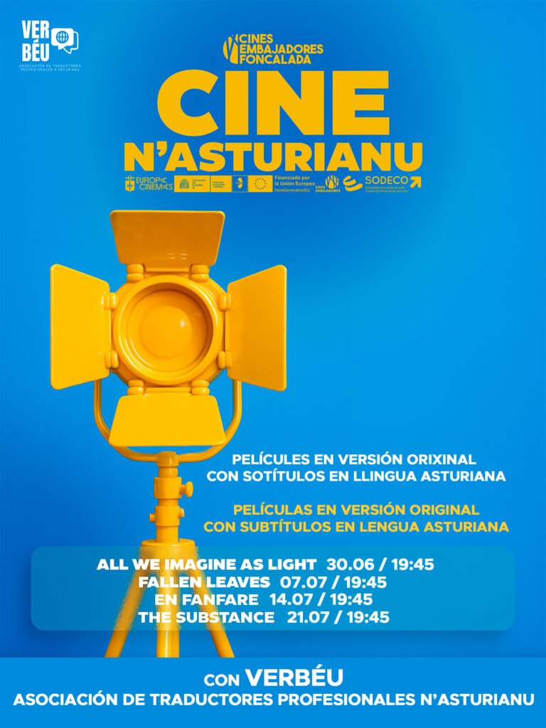 Cines Embajadores Foncalada estrena en xunetu el primer ciclu de cine sotituláu n’asturianu