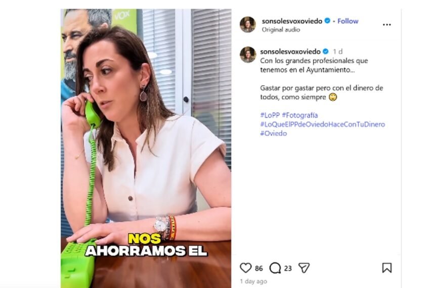«Con un móvil»: el comentario de una edil de Vox en Oviedo que «minusvalora el trabajo profesional de la fotografía»